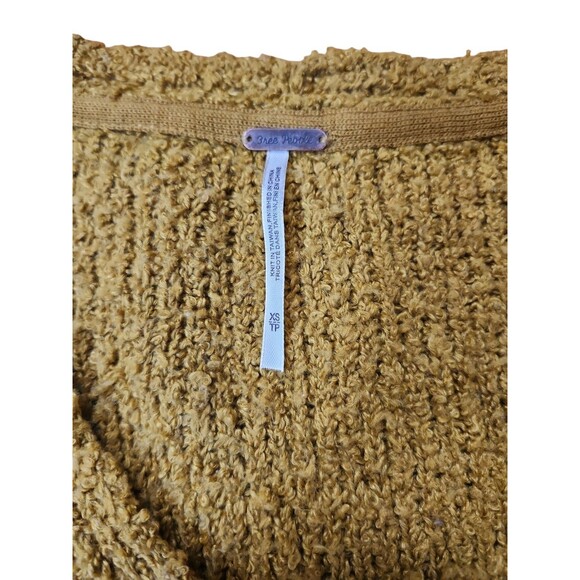 Free People Finders Keepers Cozy Boucle Sweater Womens XS Moss Green Goblincore - Picture 9 of 10